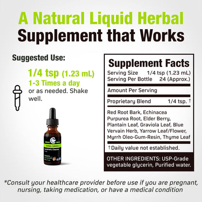 Cedar Bear - Lymphatic Cleanse Immune Support Supplement, Alcohol-Free Lymphatic Drainage Drops with Immune-Enhancing Natural Herbs, Liquid Herbal Supplements, 1 fl oz - dailyvitalstore