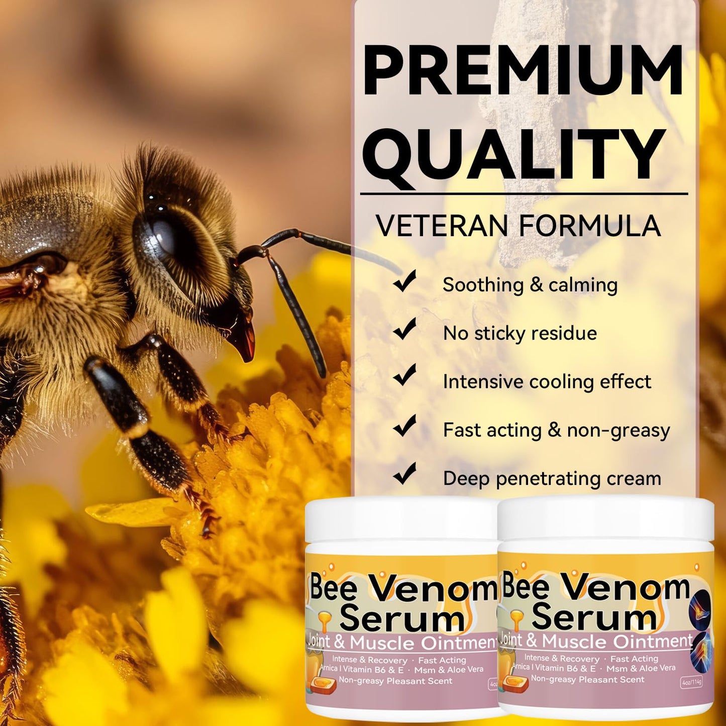Cedonivor Bee Venom Cream, Joint & Muscle Soothing, Professional Bee Venom Joint Cream,Joint Gel - Specially for for Back, Neck, Hands, Knee - dailyvitalstore