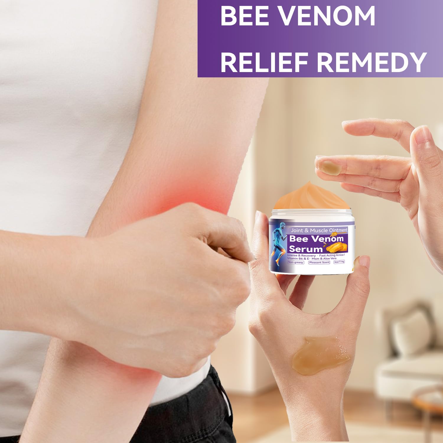 Cedonivor Bee Venom Joint Cream, Joint & Muscle Soothing, Bee Venom Cream for Back, Knee, Hands, Neck, Feet - dailyvitalstore