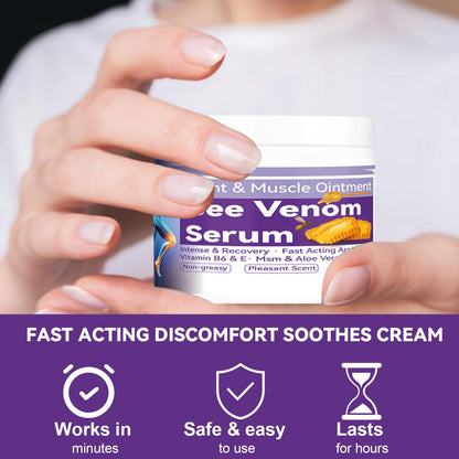 Cedonivor Bee Venom Joint Cream, Joint & Muscle Soothing, Bee Venom Cream for Back, Knee, Hands, Neck, Feet - dailyvitalstore