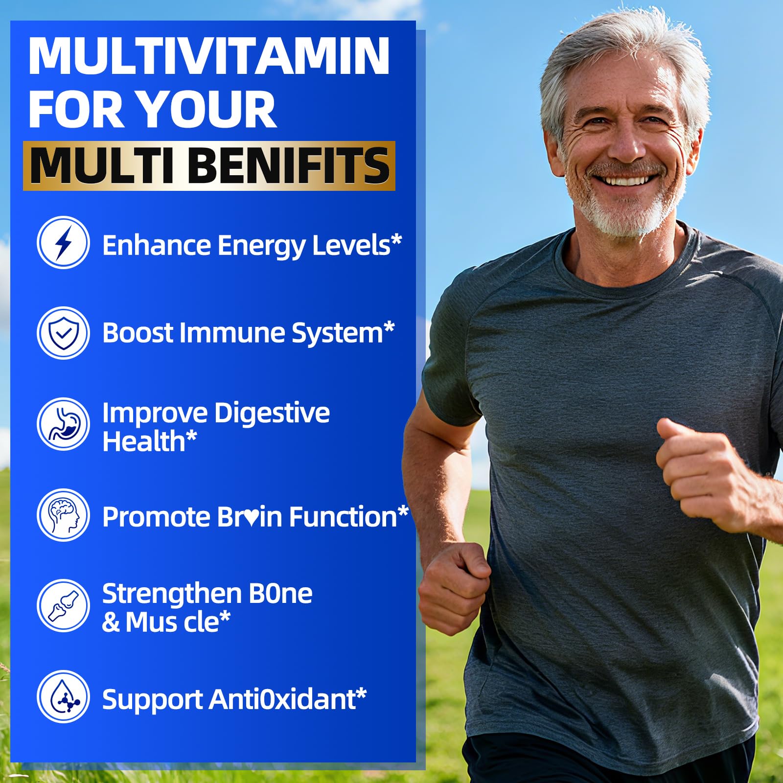 Ceecisee Methylated Multivitamin for Men Over 50: Daily Mens Multivitamins Gummies with Omega Probiotic Magnesium Zinc Vitamins D3 B12 - Energy Immune Support No Iron Vitamins Gummy for Men(60Count) - dailyvitalstore