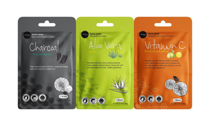 Celavi Essence Facial Sheet Face Mask Variety Set Classic Authentic Korean Moisturizing Skincare (12-Packs) - dailyvitalstore