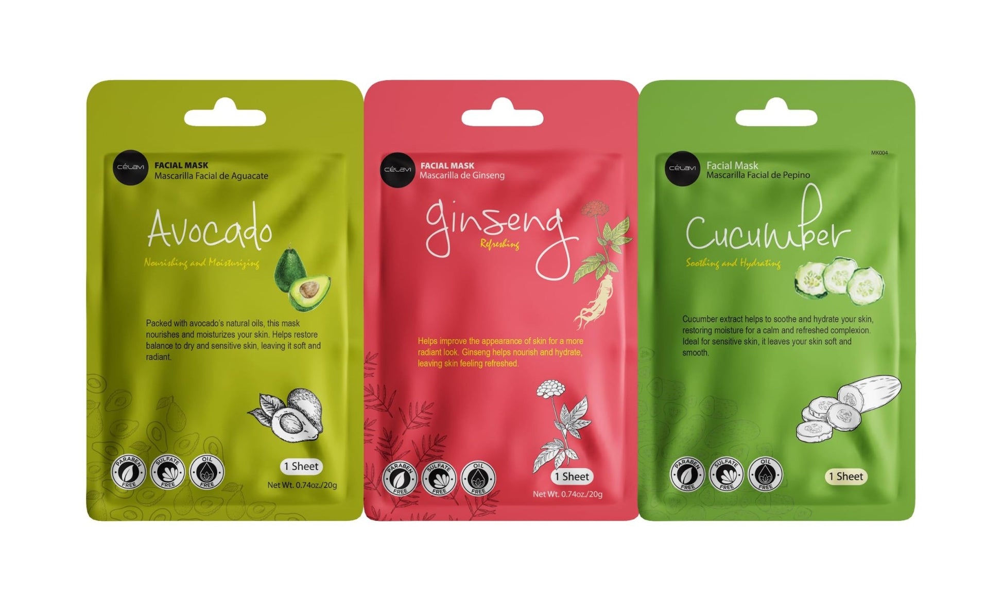 Celavi Essence Facial Sheet Face Mask Variety Set Classic Authentic Korean Moisturizing Skincare (12-Packs) - dailyvitalstore