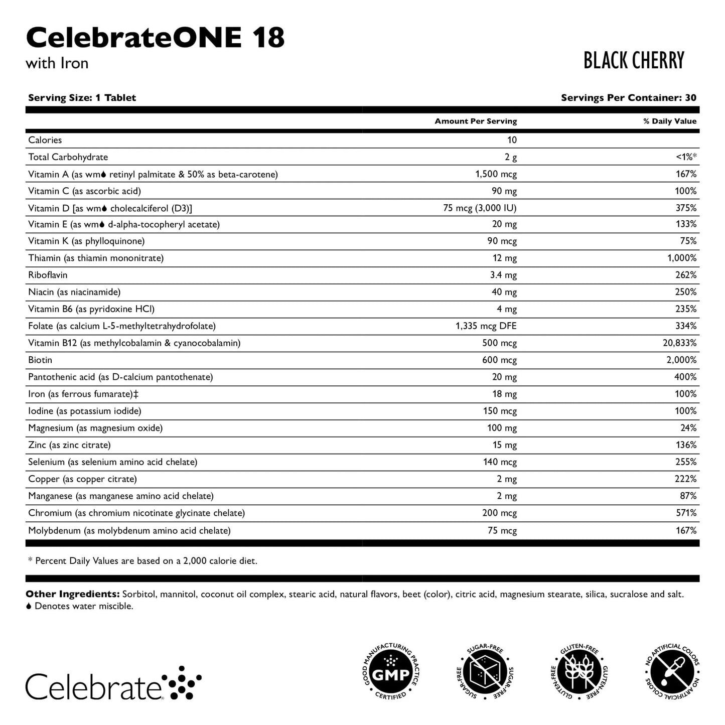 Celebrate Vitamins CelebrateONE 18 Chewables, 18mg Iron - Once Daily Bariatric Multivitamin, Essential Vitamins & Minerals - dailyvitalstore