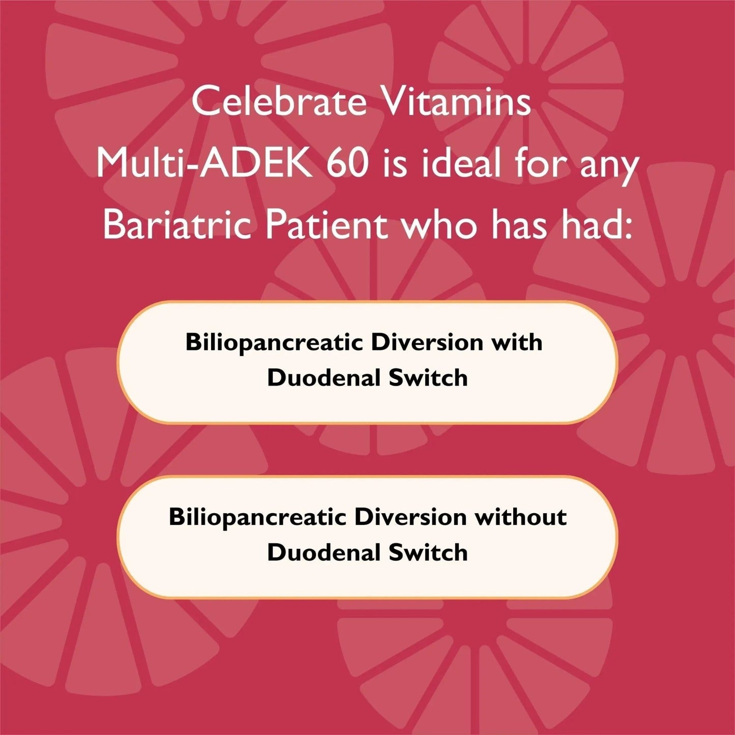 Celebrate Vitamins Multi ADEK Chewables, 60mg Iron - Daily Bariatric Multivitamin, Vitamins A, D, E, K & B12 for Duodenal Switch Surgery Patients - dailyvitalstore