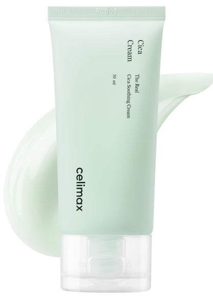 celimax The Real Cica Soothing Cream | with Fresh Cica Extract, Oil Free, Hydrating, Moisturizing, Calming, Dry Oily Combination Sensitive Skin, - dailyvitalstore