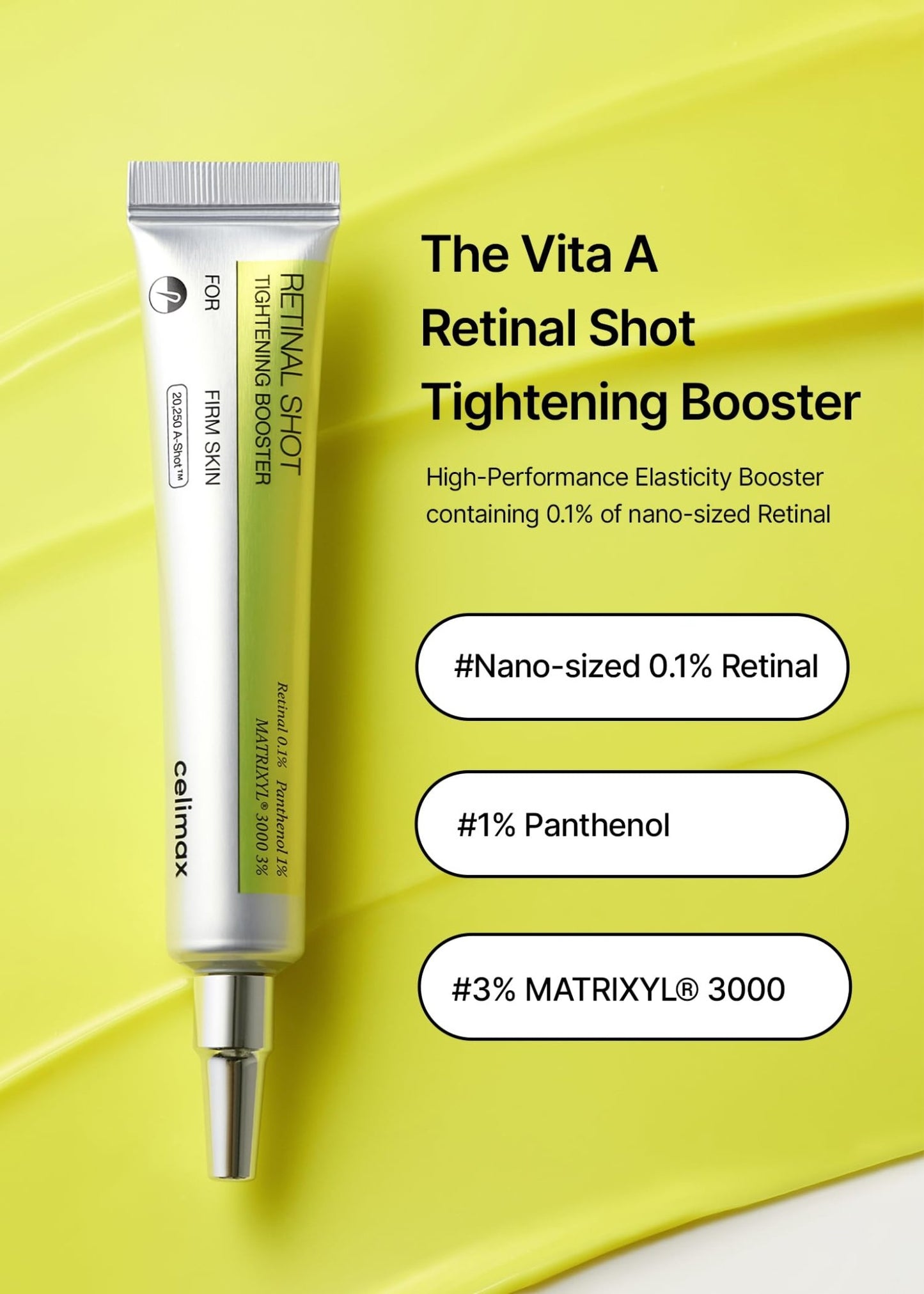 celimax The Vita A Retinal Shot Tightening Booster (Duo Set 15mlx2) | 0.1% Retinal, 3% Matryxyl, High-Strength Retinoid for Anti-Aging, Pore Minimizer - dailyvitalstore