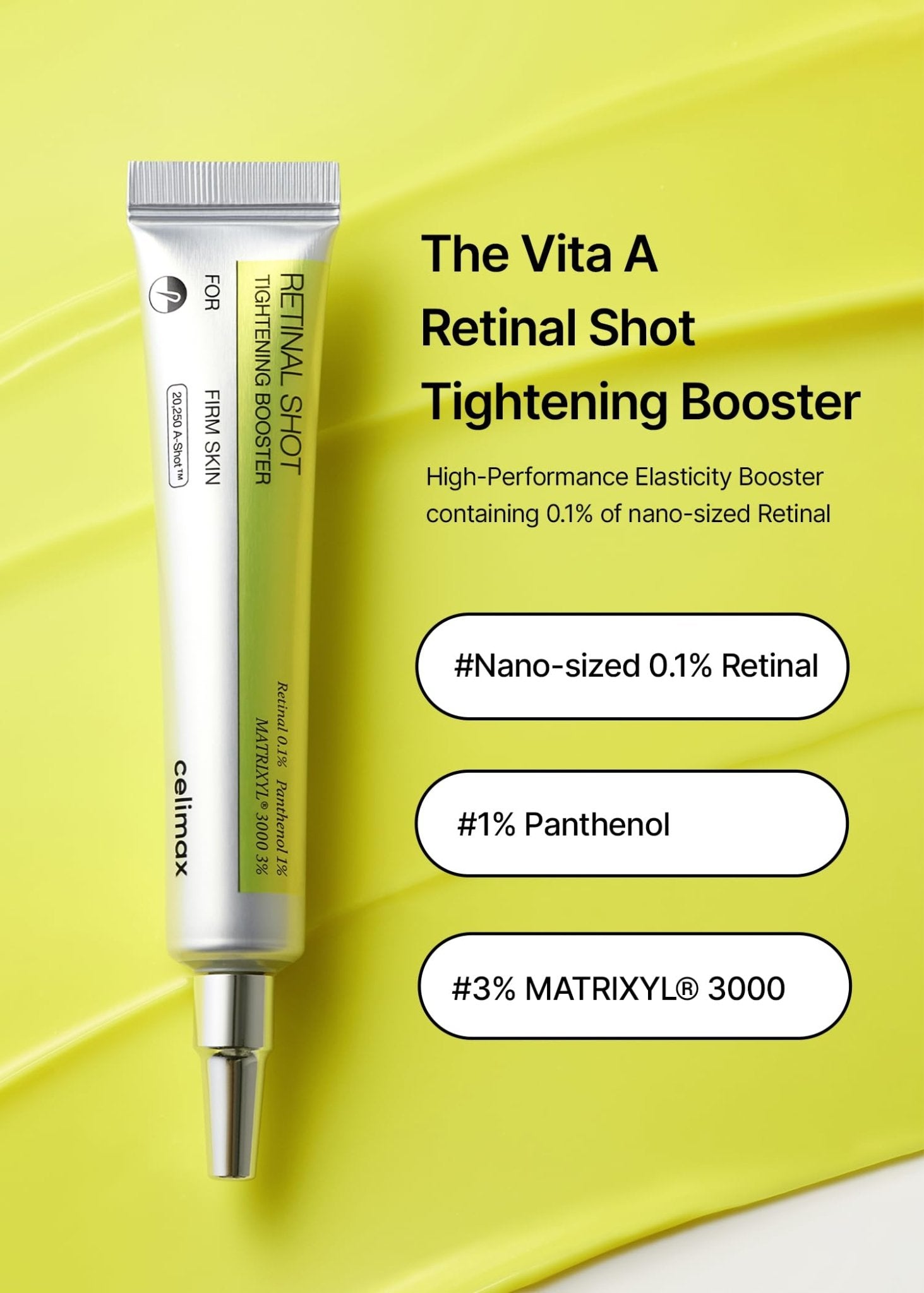 celimax The Vita A Retinal Shot Tightening Booster (Duo Set 15mlx2) | 0.1% Retinal, 3% Matryxyl, High-Strength Retinoid for Anti-Aging, Pore Minimizer - dailyvitalstore