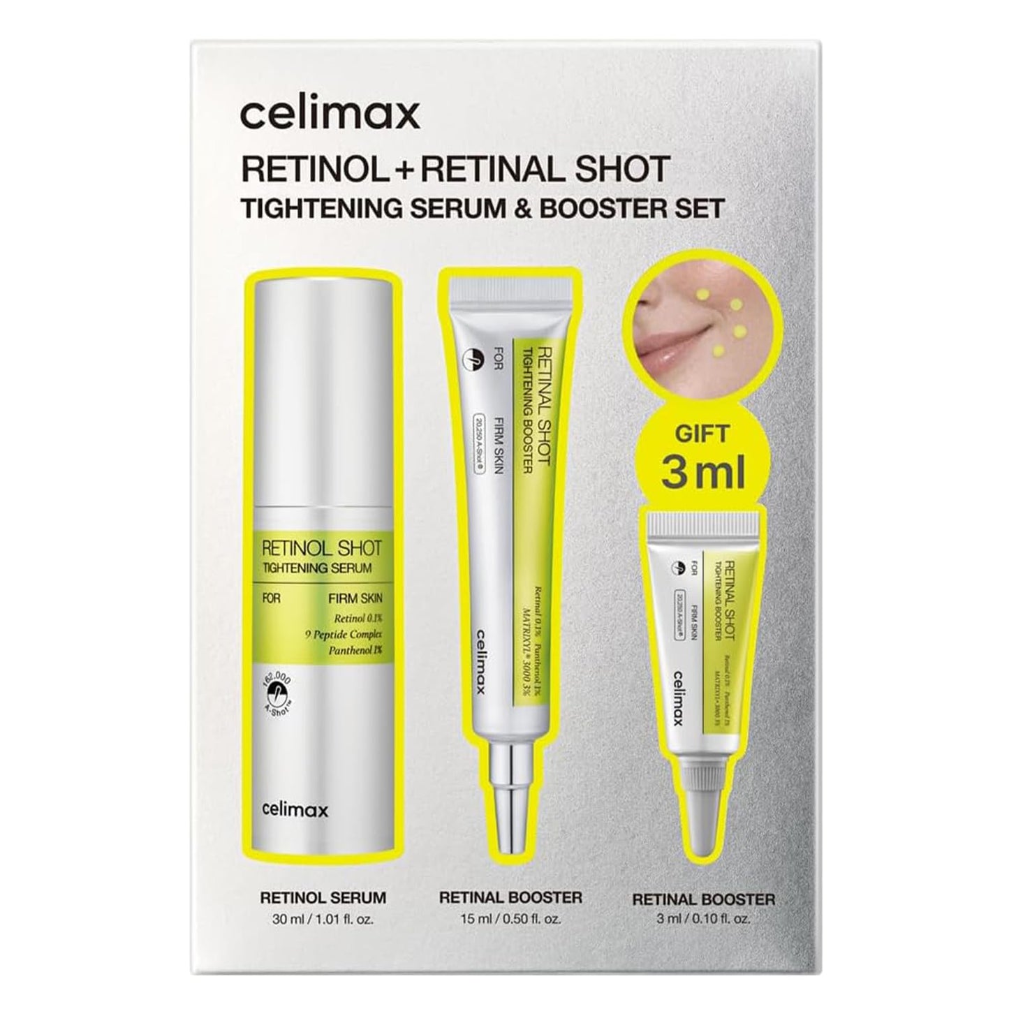 celimax The Vita A Retinal Shot Tightening Booster + Retinol Serum Set Global Exclusive | | 0.1% Retinal, 3% Matryxyl, High-Strength Retinoid for Anti-Aging - dailyvitalstore