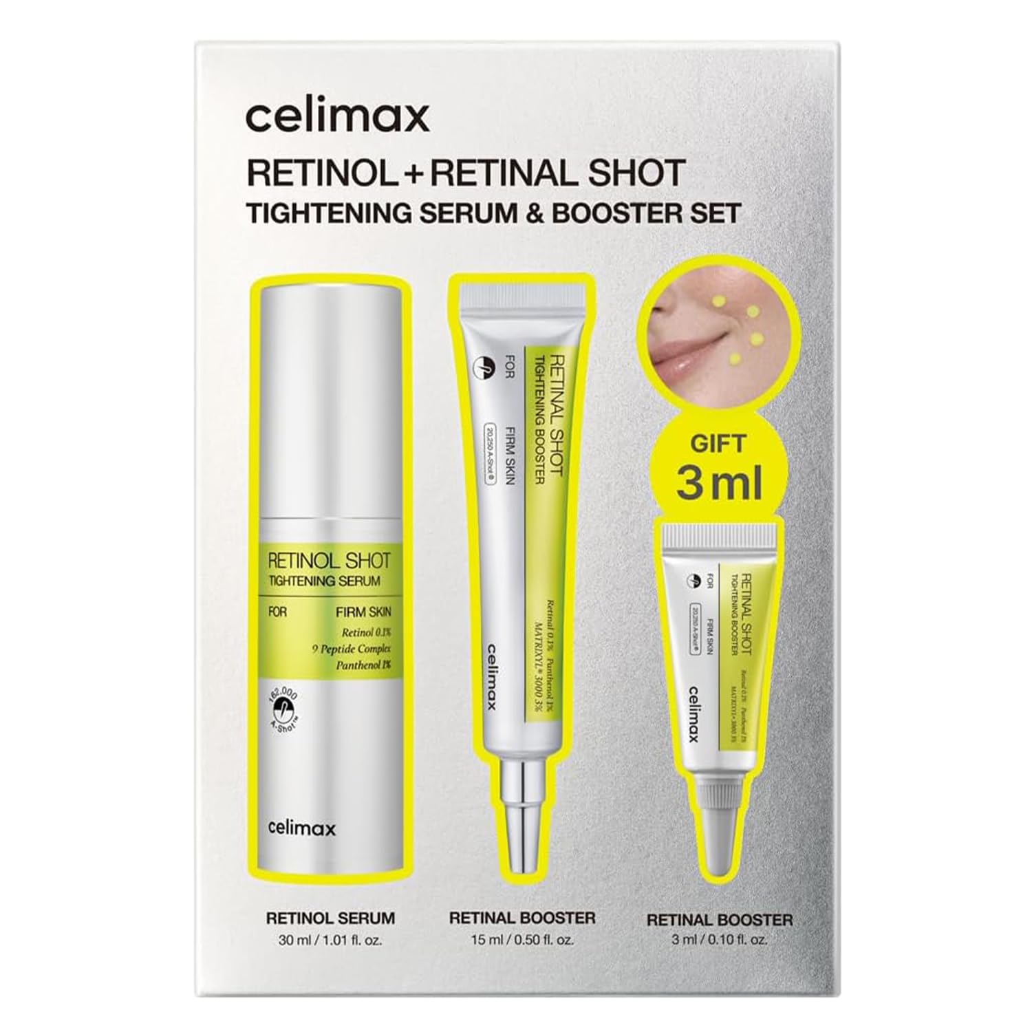 celimax The Vita A Retinal Shot Tightening Booster + Retinol Serum Set Global Exclusive | | 0.1% Retinal, 3% Matryxyl, High-Strength Retinoid for Anti-Aging - dailyvitalstore