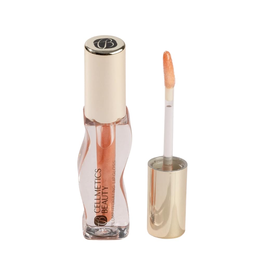 Cellmetics Hydrating & Plumping Lip Gloss for Women | Haven (1) | Non sticky, Shiny & Tinted Lip Gloss | Plump Ultra-Glossy Lipstick, Silky-Soft Shine, Nourishing, Vitamin-E Enriched Lipgloss - dailyvitalstore