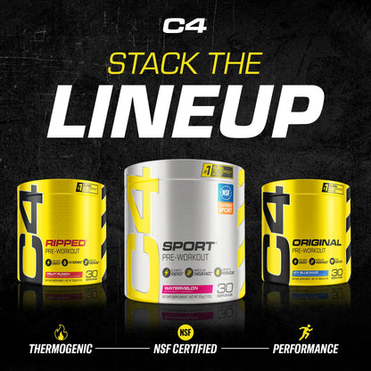 Cellucor C4 Sport Pre Workout Powder Fruit Punch - NSF Certified for Sport | 30 Servings, Packaging may vary. - dailyvitalstore