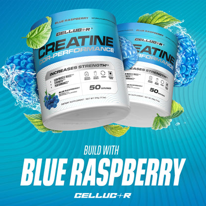 Cellucor Creatine Powder, Blue Raspberry Flavor - Increases Strength, Lean Muscle Mass & Endurance, Micronized Creatine for Fast Absorption - dailyvitalstore