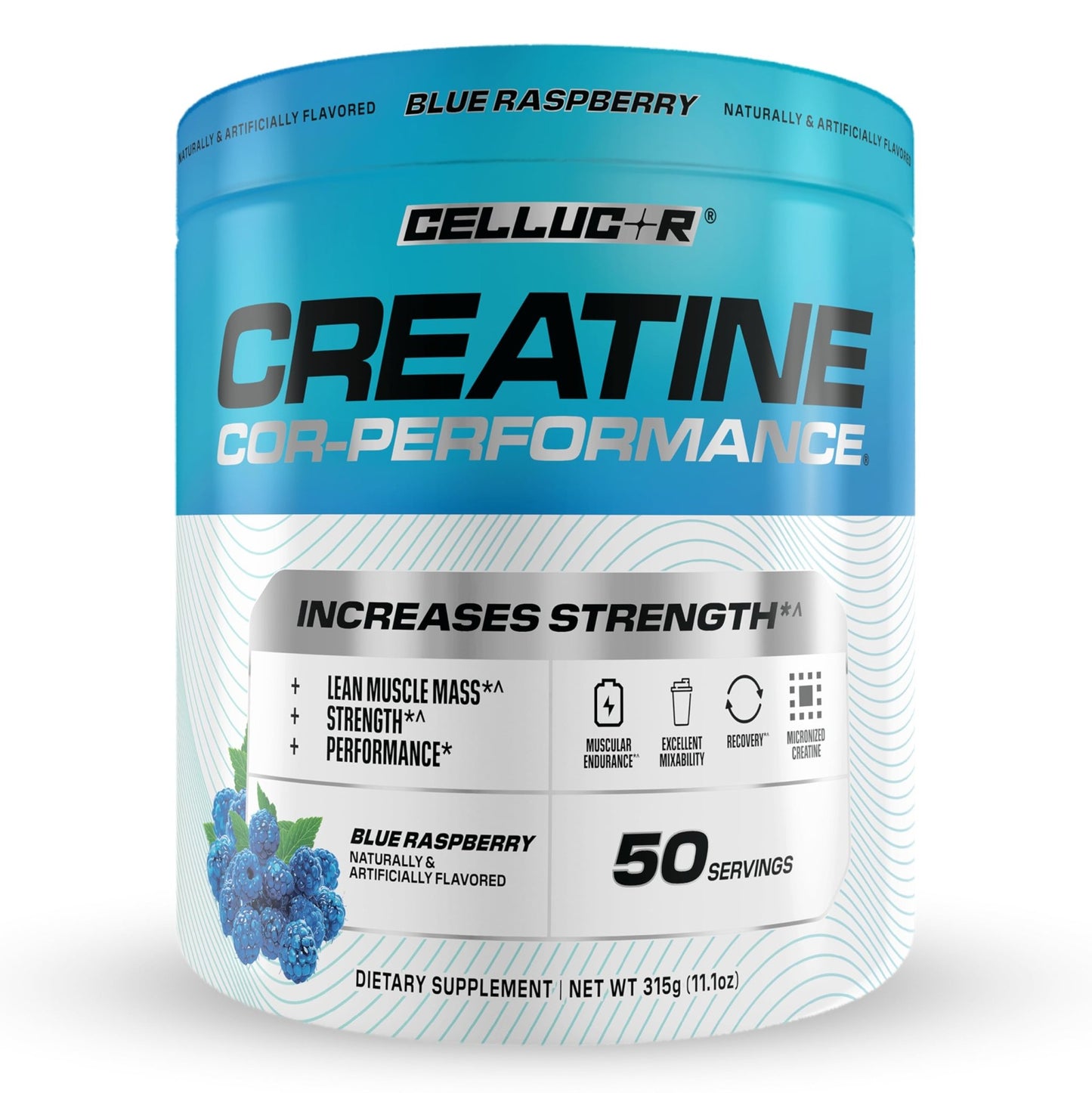 Cellucor Creatine Powder, Blue Raspberry Flavor - Increases Strength, Lean Muscle Mass & Endurance, Micronized Creatine for Fast Absorption - dailyvitalstore