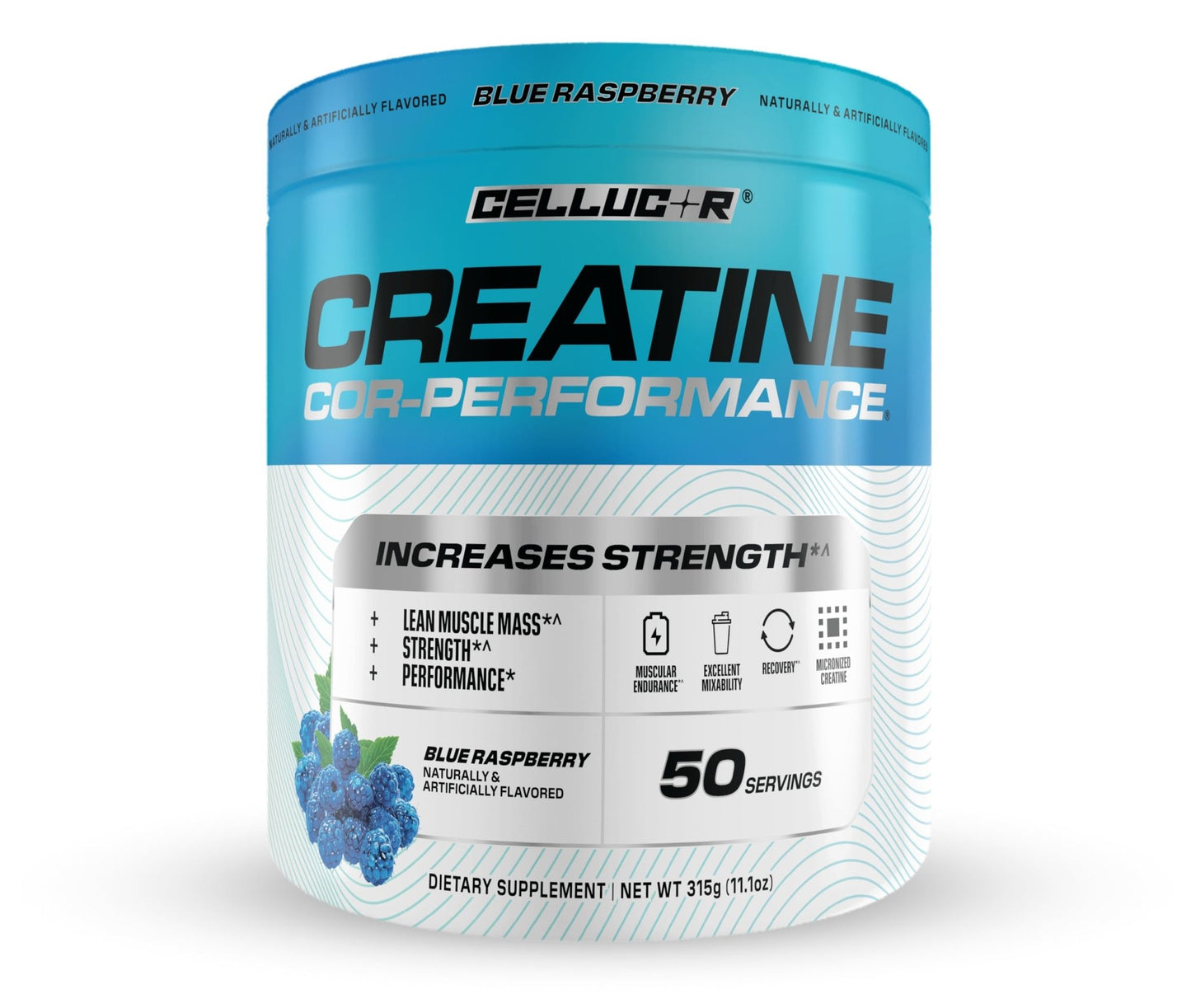 Cellucor Creatine Powder, Blue Raspberry Flavor - Increases Strength, Lean Muscle Mass & Endurance, Micronized Creatine for Fast Absorption - dailyvitalstore