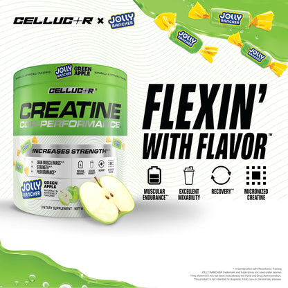 Cellucor Creatine Powder, Jolly Rancher Green Apple - Increases Strength, Lean Muscle Mass & Endurance, Micronized Creatine for Fast Absorption, - dailyvitalstore
