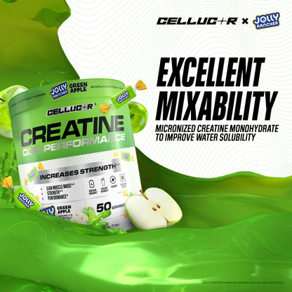Cellucor Creatine Powder, Jolly Rancher Green Apple - Increases Strength, Lean Muscle Mass & Endurance, Micronized Creatine for Fast Absorption, - dailyvitalstore