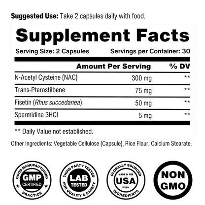 Celly Autophagy Activator | Longevity Supplement for Cellular Nutrition and Healthy Aging | Promotes Cell Renewal with Spermidine, Pterostilbene, Fisetin, and NAC | Made in USA & 3rd Party Tested - dailyvitalstore