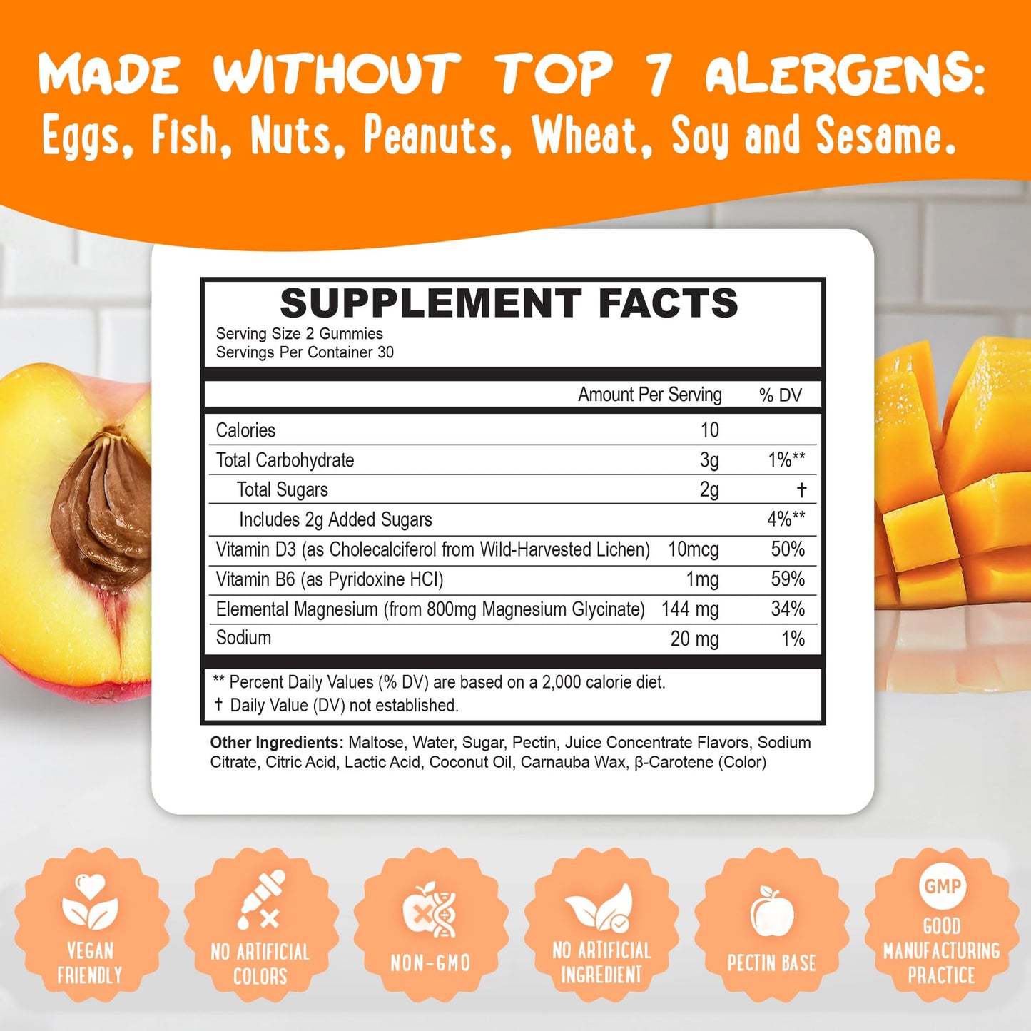 Center-Filled Magnesium Glycinate Gummies 400MG - High Absorption for Kids, Teens & Adults - Supplement for Sleep, Calm & Muscle Relaxation with B6 & D3 - Gluten Free & Vegan Friendly - 60 Count - dailyvitalstore