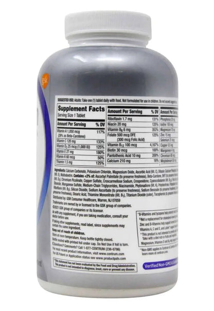 Centrum Men 50+ Multivitamin Tablet Age 50 and Older 275ct - dailyvitalstore