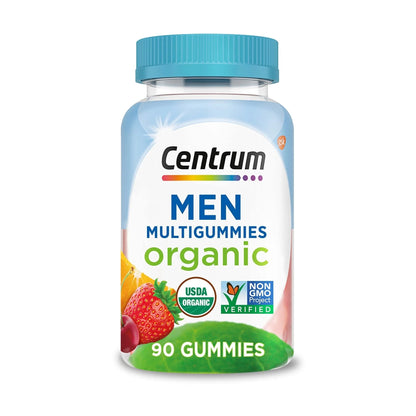 Centrum Men's Organic Multigummies, Men's Multivitamin Gummies, Organic Multivitamin for Men with Essential Nutrients - dailyvitalstore