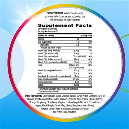 Centrum Men's Organic Multigummies, Men's Multivitamin Gummies, Organic Multivitamin for Men with Essential Nutrients - dailyvitalstore