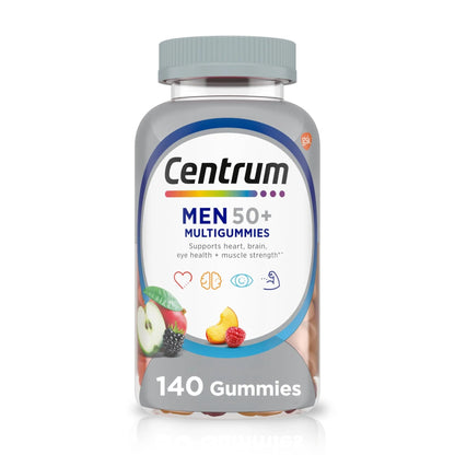Centrum MultiGummies for Men 50 Plus, Multivitamin/Multimineral Supplement with Vitamins D3, E, B6, and B12 - dailyvitalstore