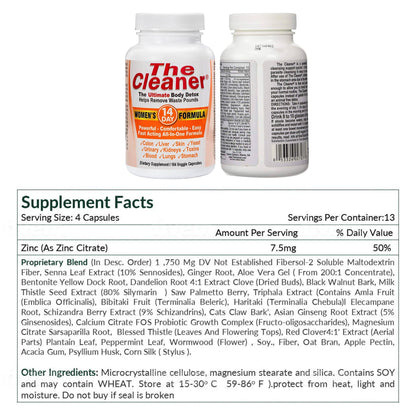 Century Systems The Cleaner Detox, Powerful 14-Day Complete Internal Cleansing Formula for Women, Support Digestive Health, 104 Vegetarian Capsules - dailyvitalstore
