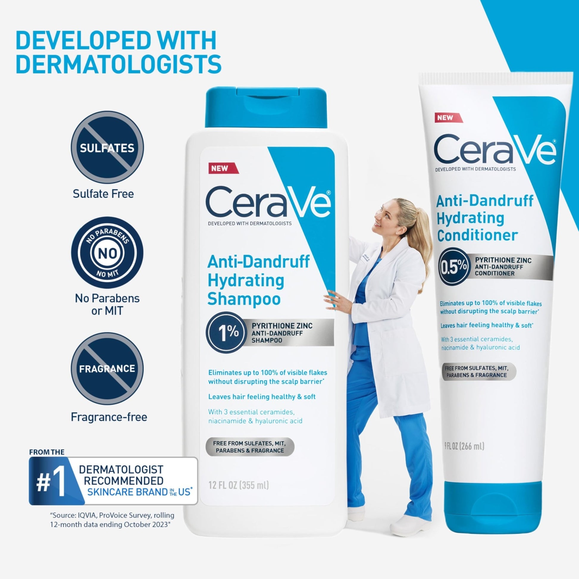 CeraVe Hydrating Anti Dandruff Shampoo, 1% Pyrithione Zinc Dandruff Treatment With Ceramides, Niacinamide & Hyaluronic Acid, Helps Eliminate Flakes - dailyvitalstore