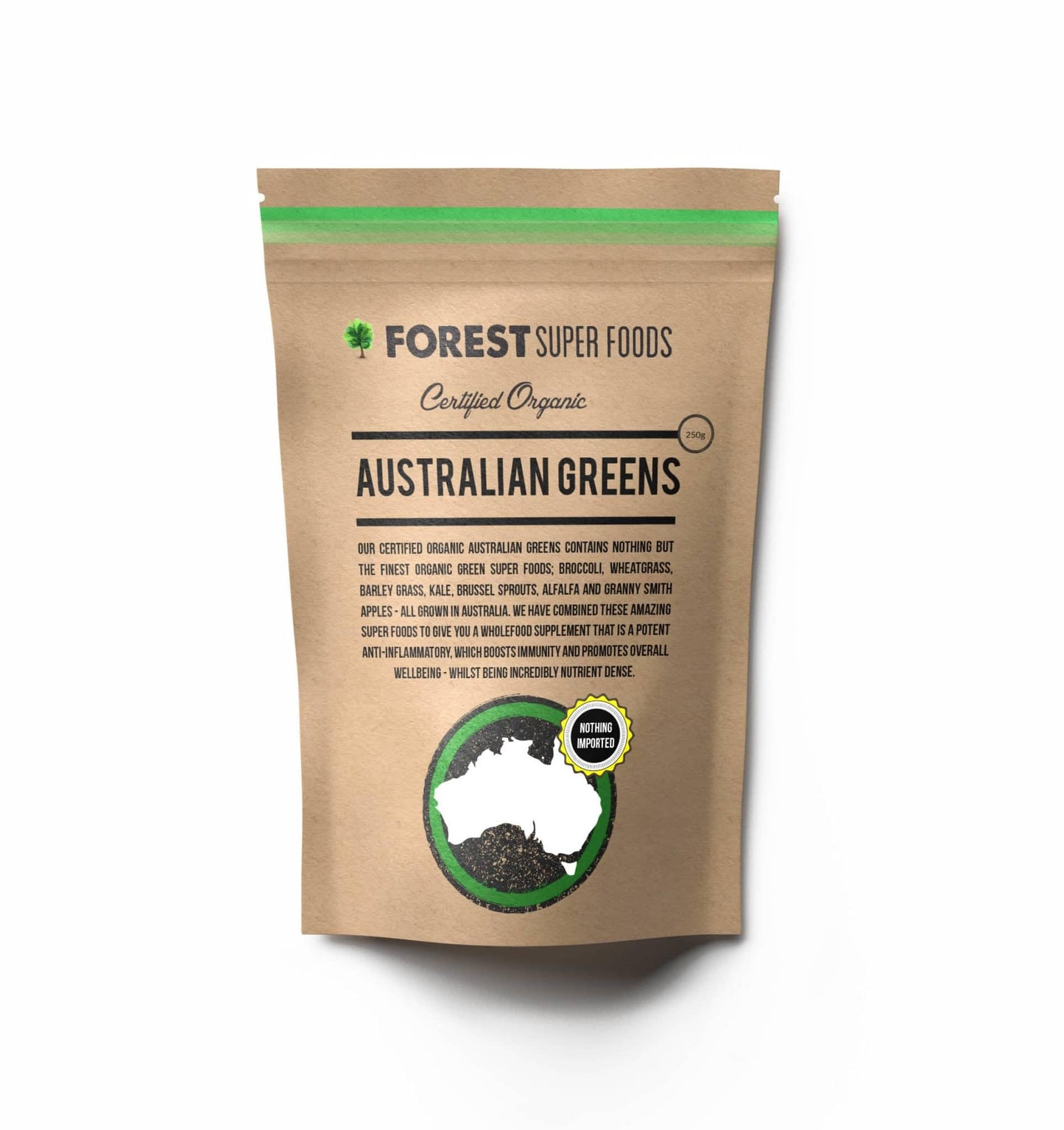 Certified Organic Australian Greens Whole Food Blend | 7 Incredible Whole Foods | No fillers or additives - dailyvitalstore