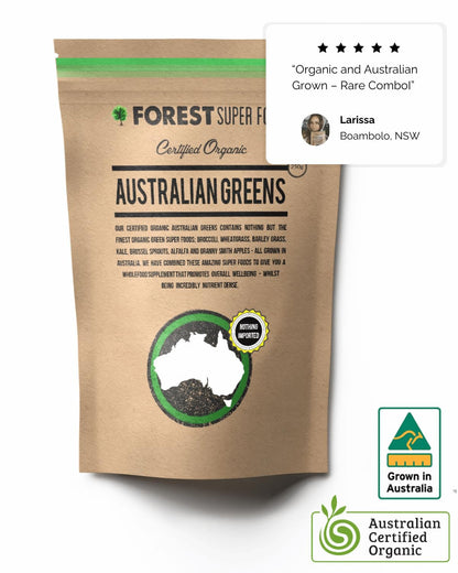 Certified Organic Australian Greens Whole Food Blend | 7 Incredible Whole Foods | No fillers or additives - dailyvitalstore