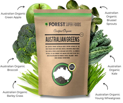 Certified Organic Australian Greens Whole Food Blend | 7 Incredible Whole Foods | No fillers or additives - dailyvitalstore