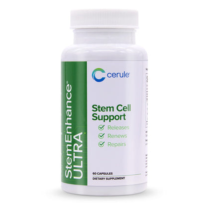Cerule StemEnhance Ultra Natural Stem Cell Support Supplement – Freshwater Microalgae and Marine Macroalgae Extracts for Cellular Renewal, Immune Function, Energy, and Tissue Recovery – 60 Capsules - dailyvitalstore