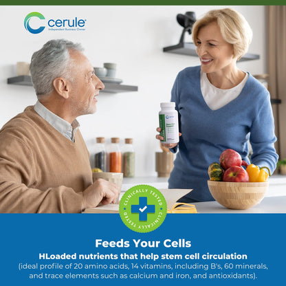 Cerule StemEnhance Ultra Natural Stem Cell Support Supplement – Freshwater Microalgae and Marine Macroalgae Extracts for Cellular Renewal, Immune Function, Energy, and Tissue Recovery – 60 Capsules - dailyvitalstore
