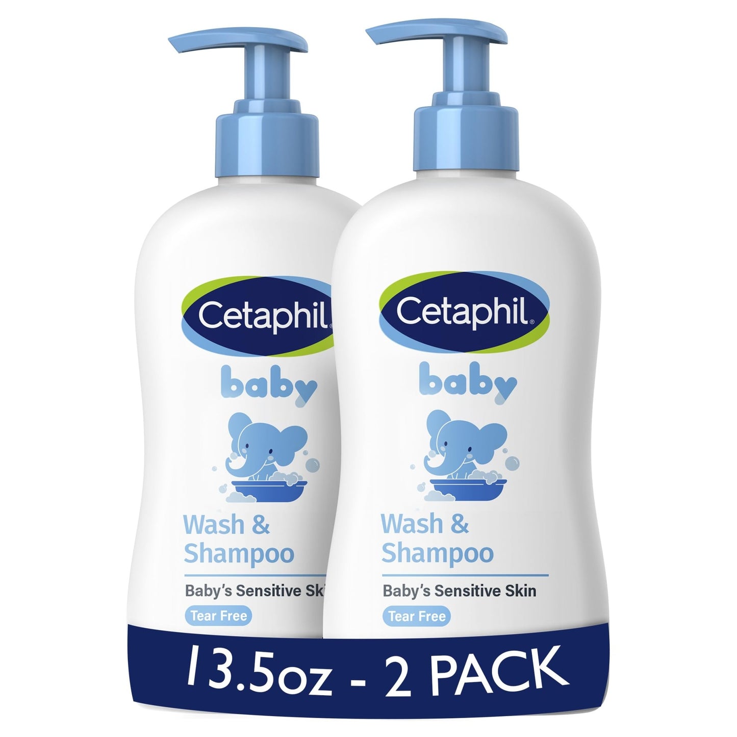 Cetaphil Baby Wash & Shampoo, 13.5oz Pack of 2, Hypoallergenic, Gentle Enough for Everyday Use, Soap Free - dailyvitalstore