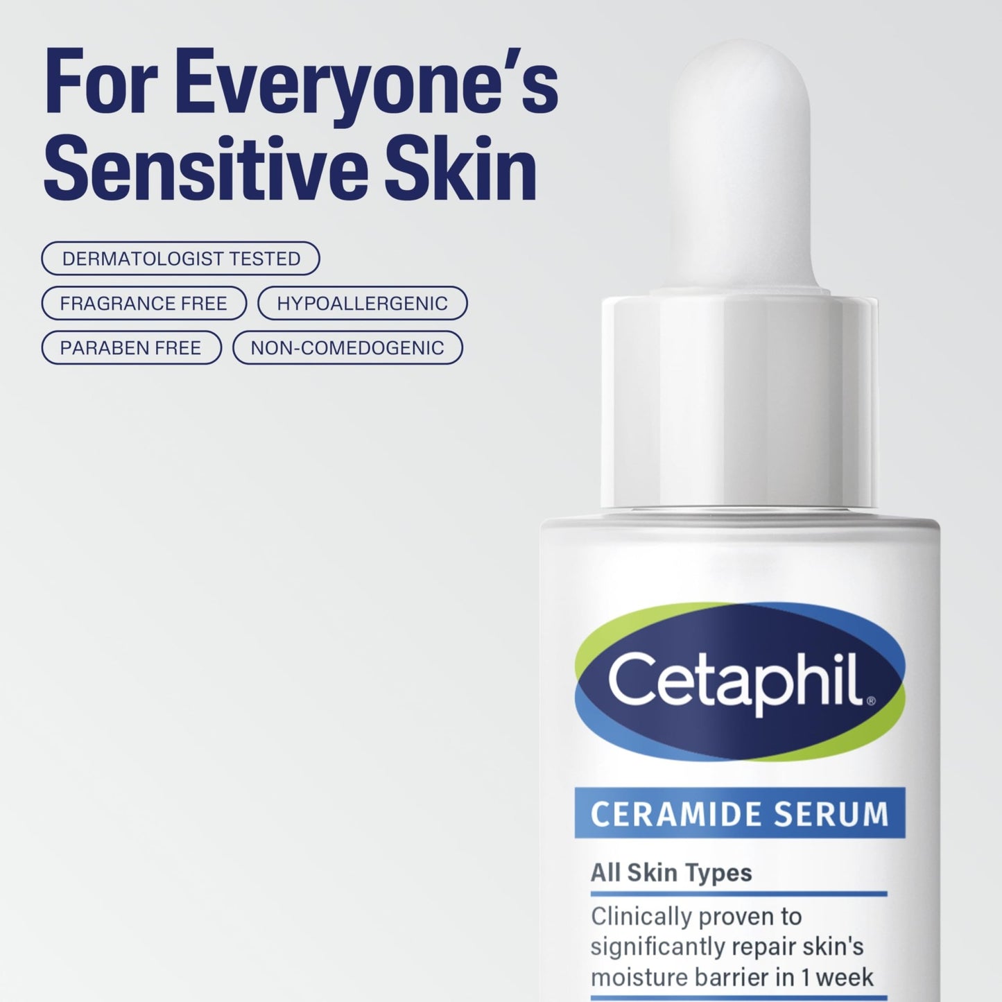 Cetaphil Ceramide Serum, Hydrates and Restores Skin Barrier, Formulated with Ceramides & Centella Asiatica, Designed for Sensitive Skin, - dailyvitalstore