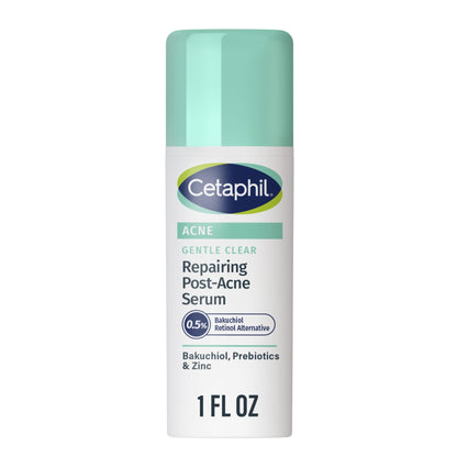 CETAPHIL Gentle Clear Repairing Post-Acne Serum, Retinol Alternative, Oil Free Serum for Sensitive Skin, 1 Fl Oz, Bakuchiol, Improves Skin Tone & Post-acne Marks, - dailyvitalstore