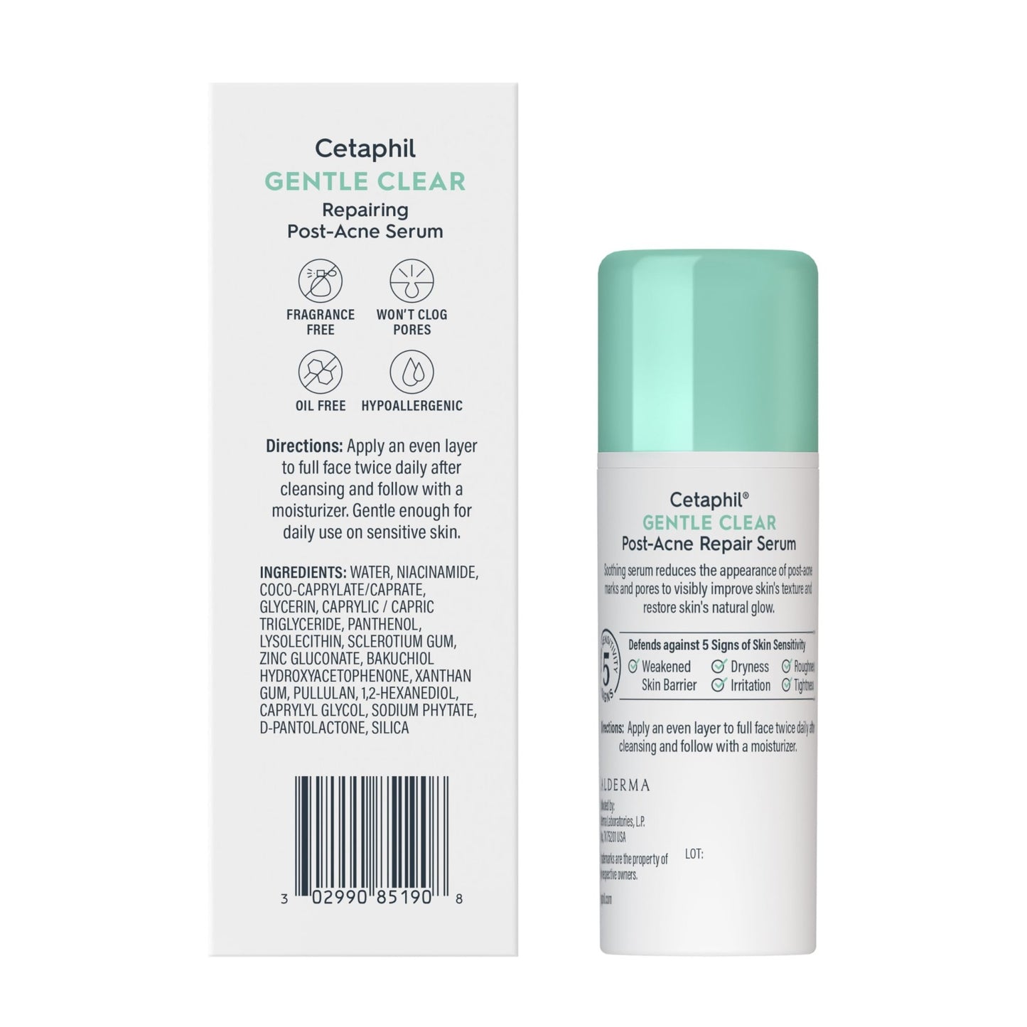 CETAPHIL Gentle Clear Repairing Post-Acne Serum, Retinol Alternative, Oil Free Serum for Sensitive Skin, 1 Fl Oz, Bakuchiol, Improves Skin Tone & Post-acne Marks, - dailyvitalstore