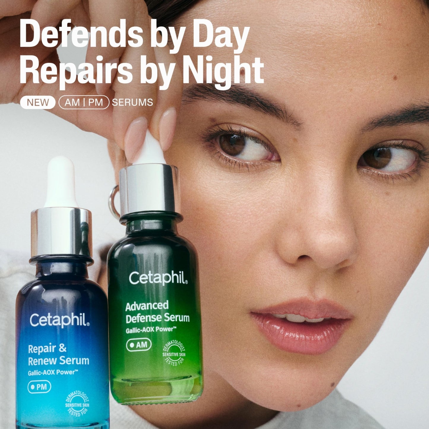CETAPHIL Repair & Renew Night Serum for Stressed Sensitive Skin with Gallic Acid & Vitamin E, PM Face Serum, Repairs Skin Barrier Overnight - dailyvitalstore