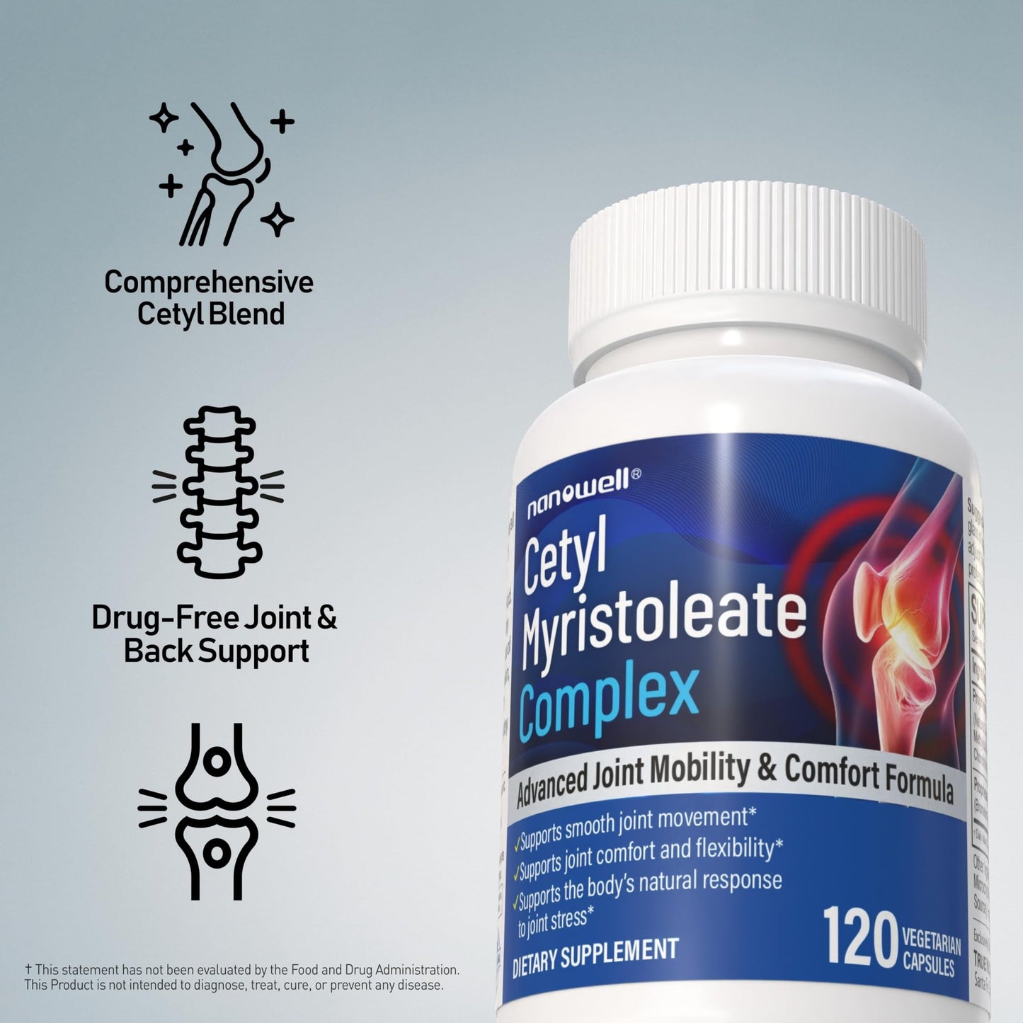 Cetyl Myristoleate Complex, CMO Advanced Joint Mobility & Comfort Formula 120 Capsules - dailyvitalstore