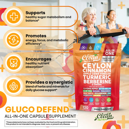 Ceylon Cinnamon Capsules + Apple Cider Vinegar Turmeric Supplement Ginseng Cayenne Pepper Bitter Melon Aloe Vera Fenugreek Milk Thistle Chromium - dailyvitalstore
