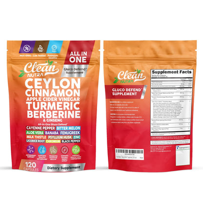 Ceylon Cinnamon Capsules + Apple Cider Vinegar Turmeric Supplement Ginseng Cayenne Pepper Bitter Melon Aloe Vera Fenugreek Milk Thistle Chromium - dailyvitalstore