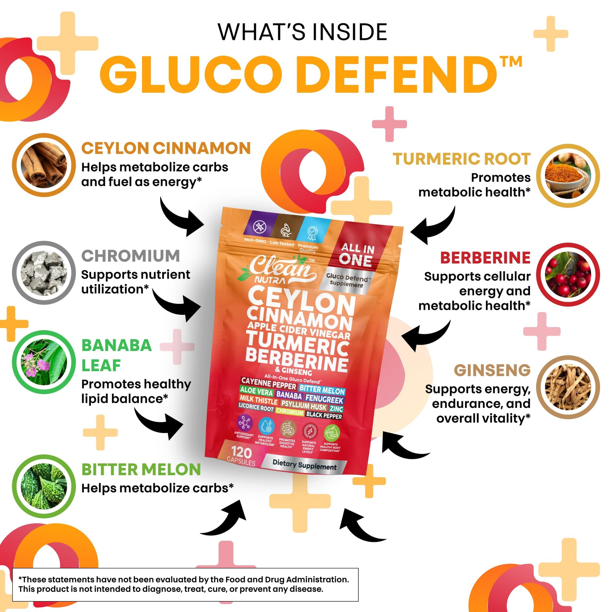 Ceylon Cinnamon Capsules + Apple Cider Vinegar Turmeric Supplement Ginseng Cayenne Pepper Bitter Melon Aloe Vera Fenugreek Milk Thistle Chromium - dailyvitalstore
