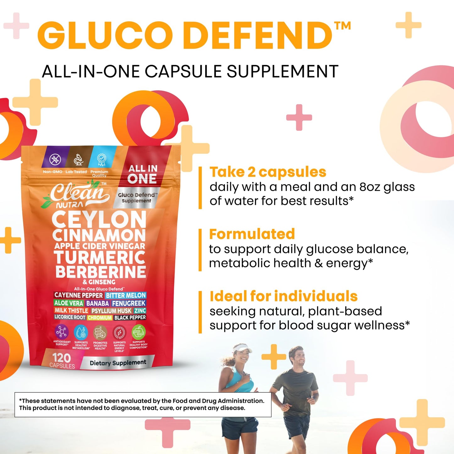 Ceylon Cinnamon Capsules + Apple Cider Vinegar Turmeric Supplement Ginseng Cayenne Pepper Bitter Melon Aloe Vera Fenugreek Milk Thistle Chromium - dailyvitalstore