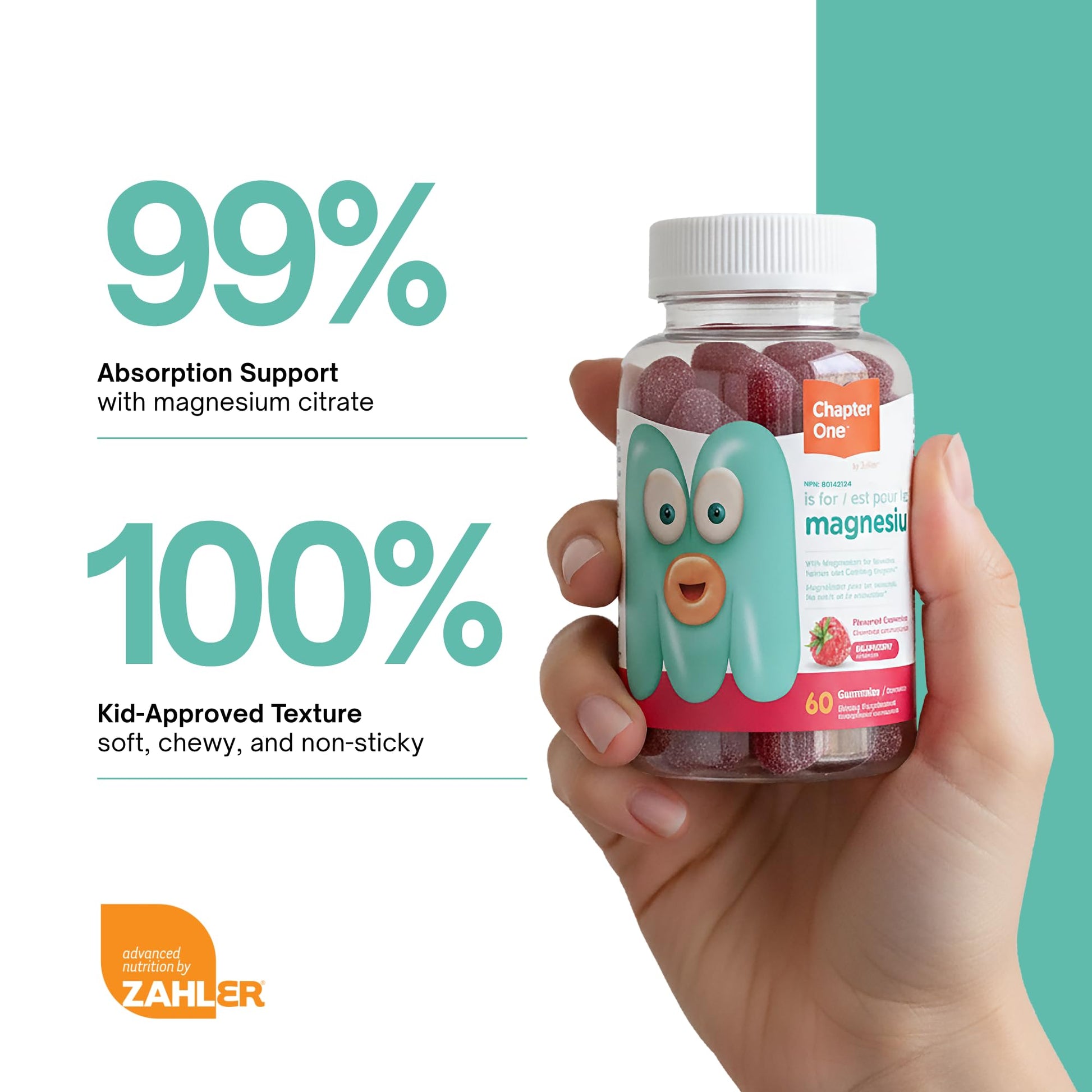Chapter One Magnesium Gummies, Great Tasting Magnesium for Kids, Calm Kids Magnesium, Magnesium Gummies for Women and Men - dailyvitalstore