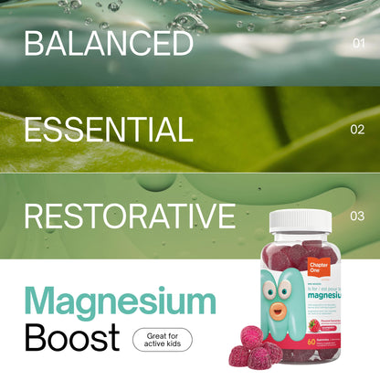 Chapter One Magnesium Gummies, Great Tasting Magnesium for Kids, Calm Kids Magnesium, Magnesium Gummies for Women and Men - dailyvitalstore