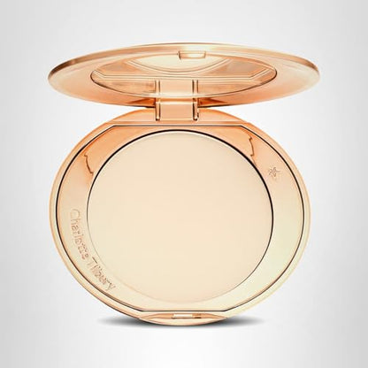 Charlotte Tilbury Airbrush Flawless Finish Setting Powder - Pore-Blurring Pressed Powder for Face Makeup to Minimize Shine with a Soft-Focus Finish - 1 Fair - dailyvitalstore