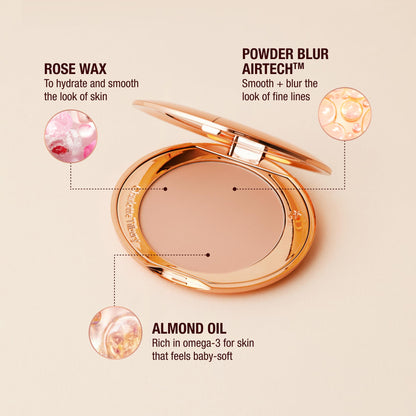 Charlotte Tilbury Airbrush Flawless Finish Setting Powder - Pore-Blurring Pressed Powder for Face Makeup to Minimize Shine with a Soft-Focus Finish - 1 Fair - dailyvitalstore