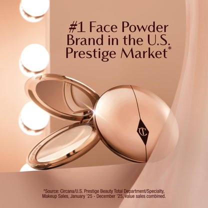 Charlotte Tilbury Airbrush Flawless Finish Setting Powder - Pore-Blurring Pressed Powder for Face Makeup to Minimize Shine with a Soft-Focus Finish - 1 Fair - dailyvitalstore