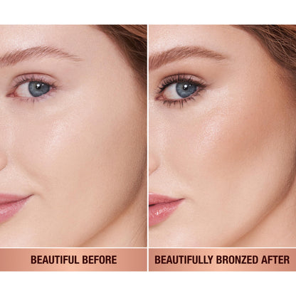 Charlotte Tilbury Beautiful Skin Face Makeup & Body Cream Bronzer - Hydrating Hyaluronic Acid & Pro Vitamin D3 to Blur for a Sun-Kissed Glow - Up to 16Hr Wear, Sweat & Humidity Proof - 1 Fair - dailyvitalstore